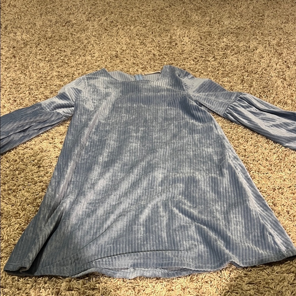 Altar'd State Ribbed‎ Blue Top - Picture 1 of 5